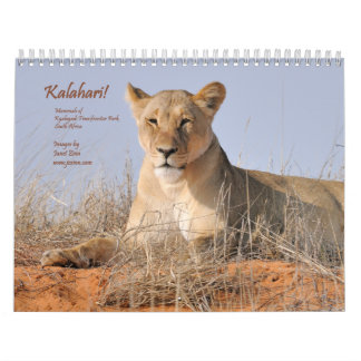 Kalahari ! Mammifères de calendrier de Kgalagadi