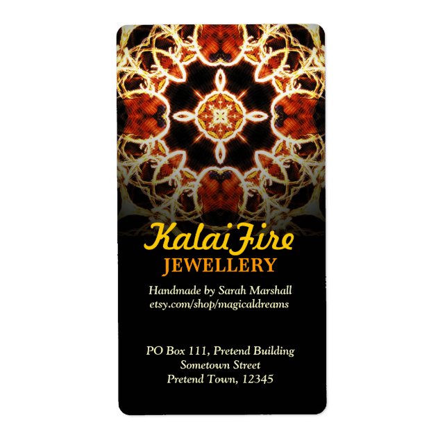 KalaiFire Bijoux Étiquette d'art géométrique (Devant)