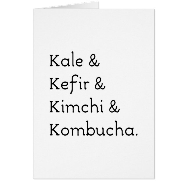 Kale Kefir Kimchi Kombucha (Devant)