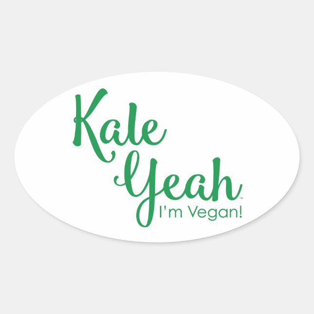 Kale Ouais je suis Vegan Sticker (Devant)