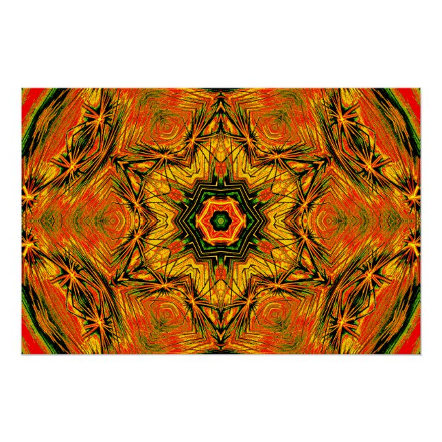 Kaleido Starburst – Affiche d'art brillante (Devant)