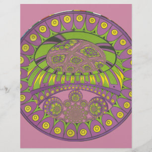 Kaleidoscope africain violet et jaune traditionnel