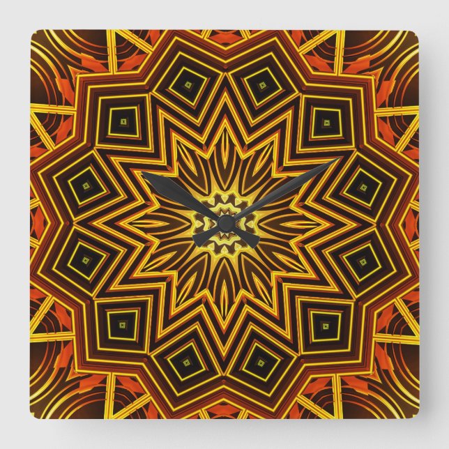 Kaleidoscope Art 9 Horloges murales et options num (Recto)