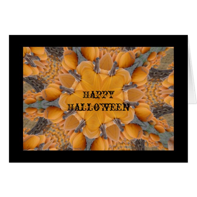 Kaleidoscope Citrouille orange Bonne Halloween (Devant Horizontal)
