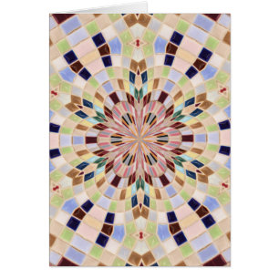 Kaléidoscope de mosaïque bleue et verte