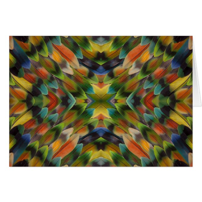 Kaléidoscope de plumes d'inséparable (Devant horizontal)