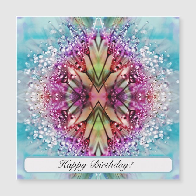 Kaléidoscope Dewdrops : Art Floral Abstrait (Devant)