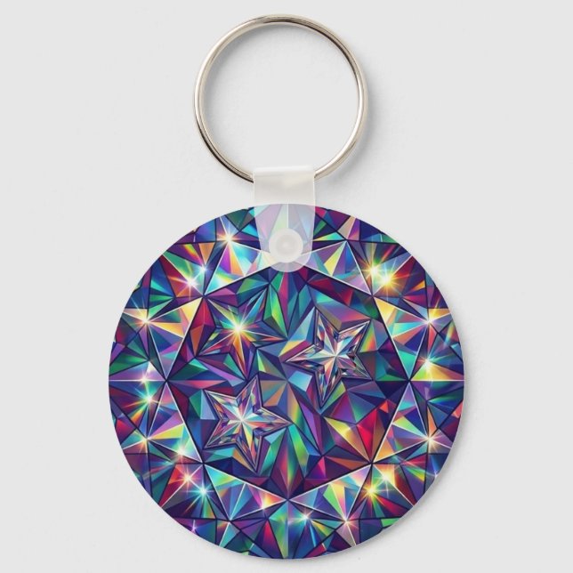 Kaléidoscope Energy Mandala – Porte-clés couleur (Recto)