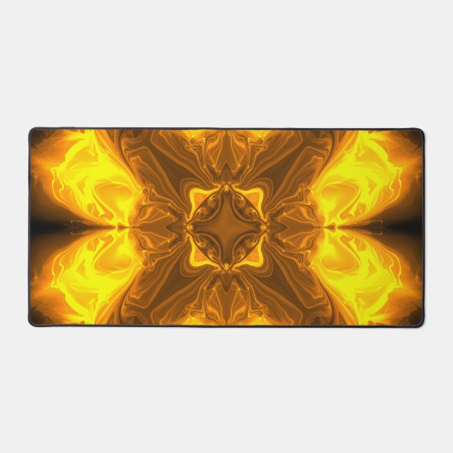 Kaleidoscope Fractal Art de la Flamme Dorée (Recto)