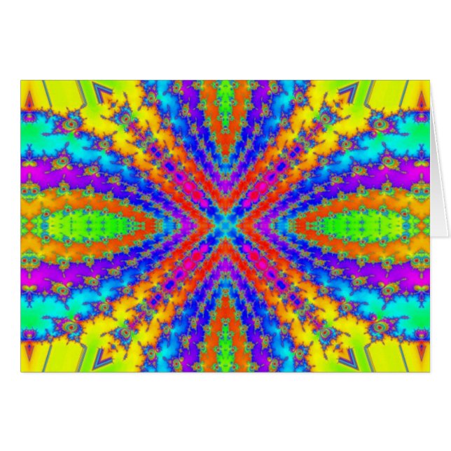 kaléidoscope fractal coloré (Devant horizontal)
