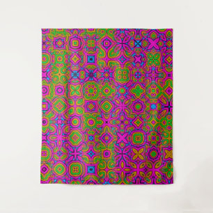 Kaleidoscope Néon Tapisserie murale abstraite