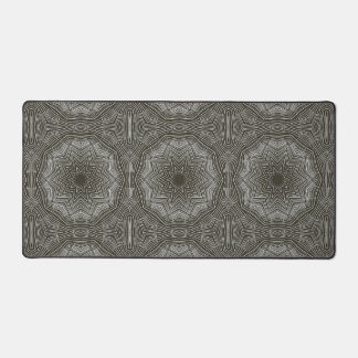 Kaleidoscope Stars Mats de bureau noir et blanc