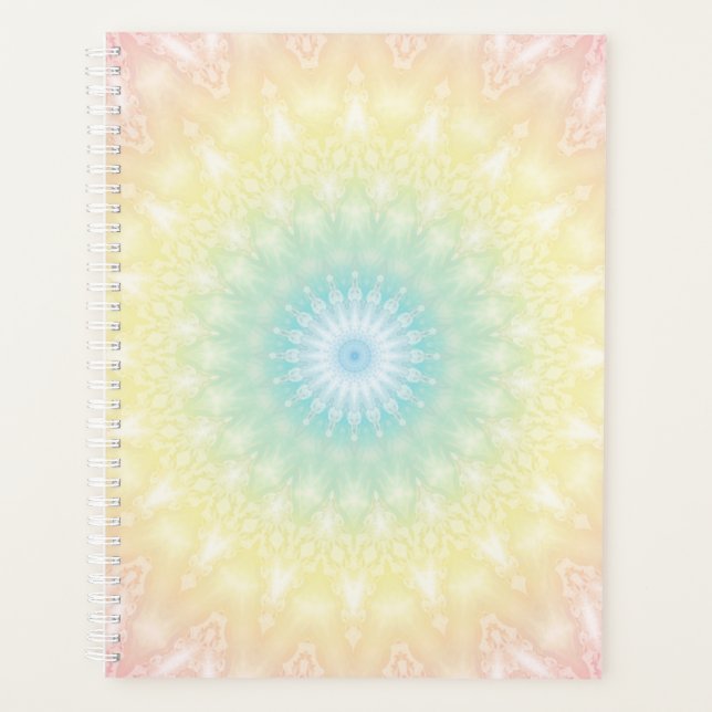 Kaleidoscopic summer circle mosaic print pastel (Devant)