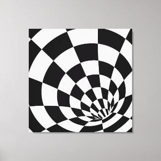 Kalidascope noir blanc toile Imprimer