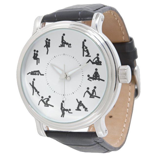 kama sutra figures Montre en cuir vintage (Incliné)