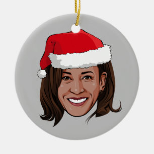 Kamala Claus 2020 Ornement en céramique de vacance