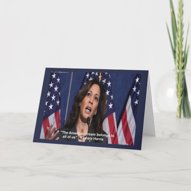 Kamala Harris & Citation American Dream Carte de v (Devant)