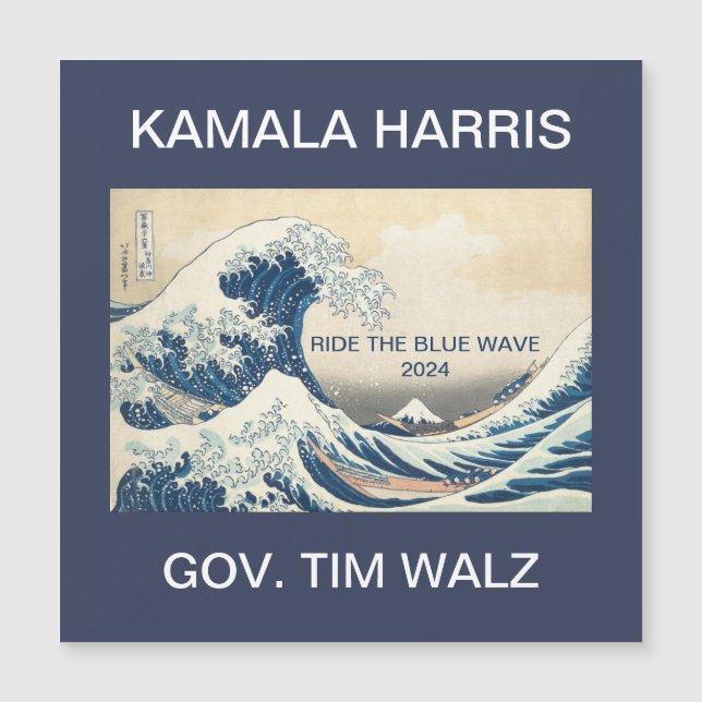 KAMALA HARRIS MARCHE LA VAGUE BLEUE 2024 (Devant)
