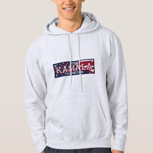 KAMALA HARRIS "OUI ELLE PEUT" Sweat - shirt à capu (Devant)
