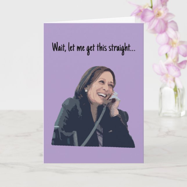 Kamala Harris Téléphone Appel Amusant carte de voe (Orchidée)