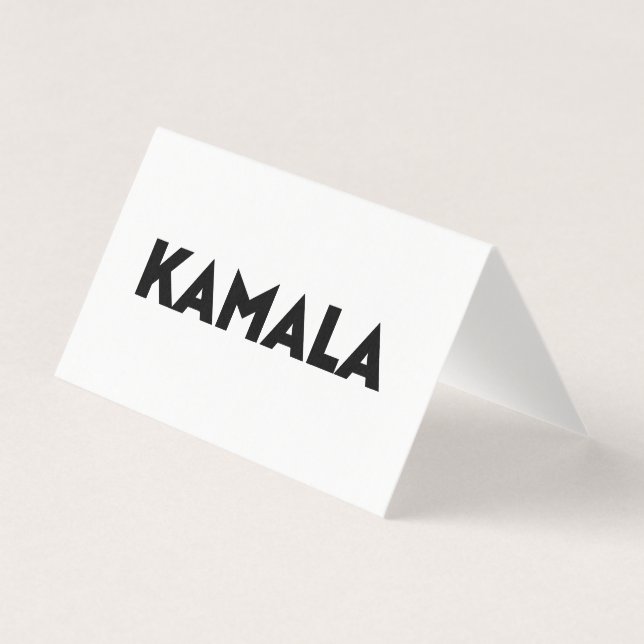 Kamala typographie moderne panneau noir blanc (Front)