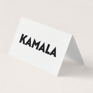 Kamala typographie moderne panneau noir blanc