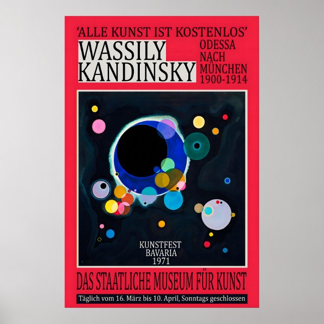 Kandinsky 1971 Exhibition Poster Abstract (Devant)