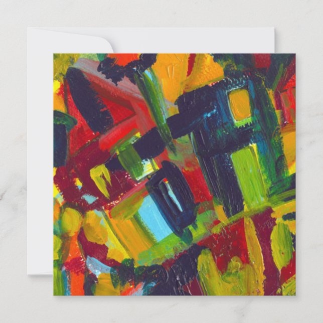 Kandinsky '304' Peinture Abstraite colorée (Devant)