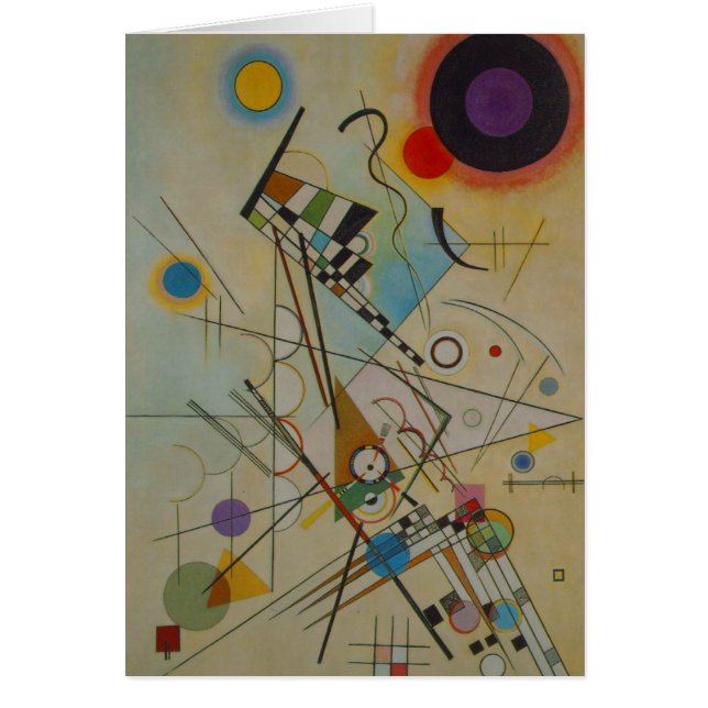 Kandinsky Compositon 8 Abstrait Art Painting Card (Devant)