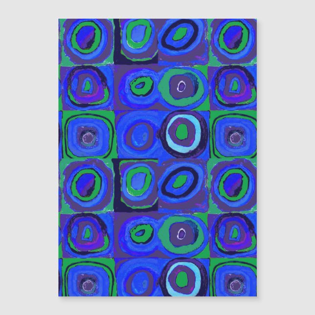 Kandinsky Farbstudie Carrés Bleus Cercle Carré  (Devant)