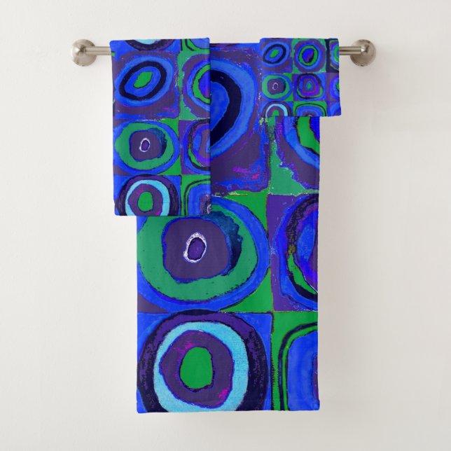 Kandinsky Farbstudie Carrés Bleus Cercle Carré  (En situation)
