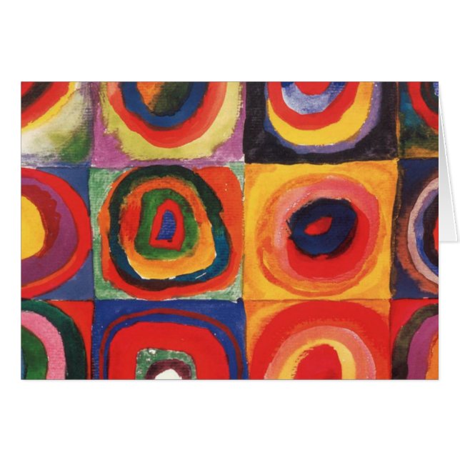 Kandinsky Farbstudie Cercles Carré Quadrate Art (Devant horizontal)