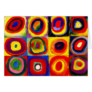 Kandinsky Farbstudie Cercles Carré Quadrate Art