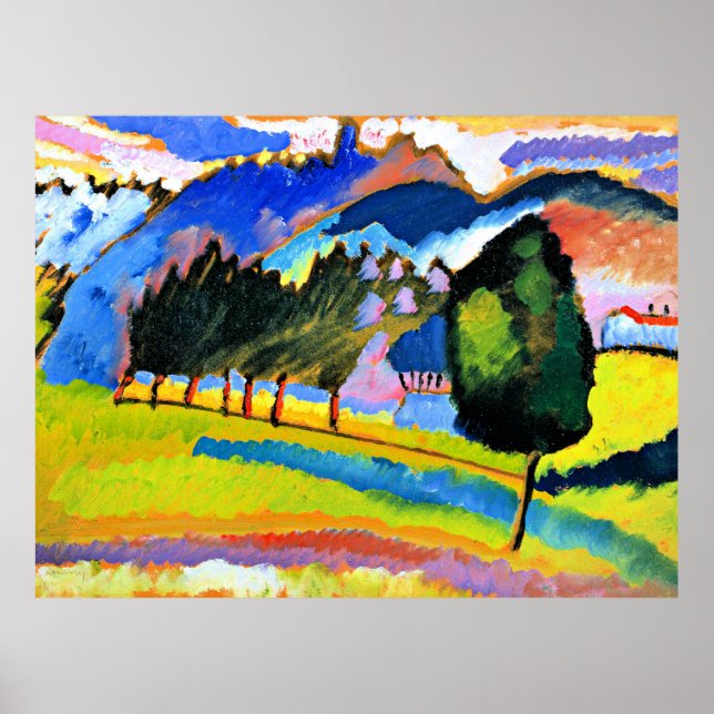 Kandinsky - Paysage avec Poster de Rolling Hills (Devant)