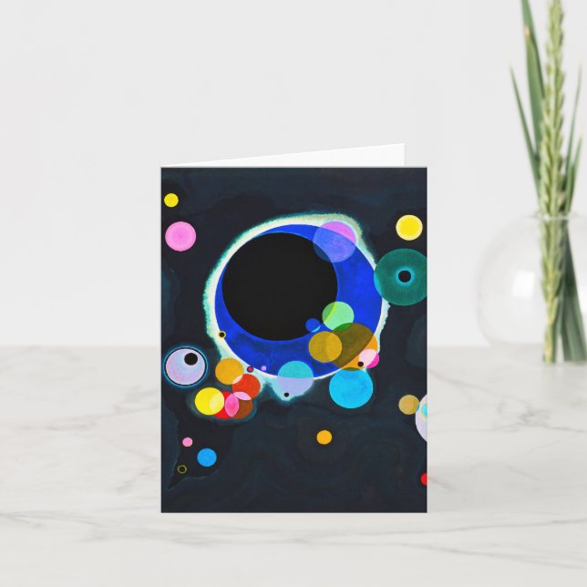 Kandinsky plusieurs cercles carte de note (Devant)