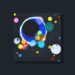 Kandinsky plusieurs cercles toile Impression<br><div class="desc">Kandinsky Plusieurs cercles toile imprimé. Peinture à l'huile sur toile de 1926. L'artiste russe Wassily Kandinsky a peint certains des tableaux abstraits les plus visuellement impressionnants du XXe siècle. Plusieurs cercles est un bel exemple de l’utilisation de la couleur par Kandinsky, avec des cercles bleus, verts, oranges et roses disposés...</div>