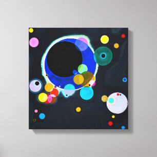 Kandinsky plusieurs cercles toile Impression