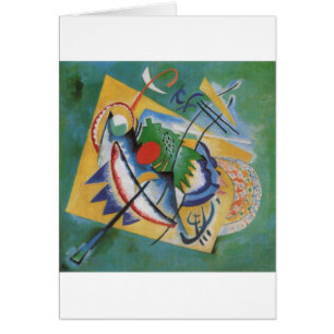 Kandinsky rouge ovale Abstraite oeuvre d'art vert 