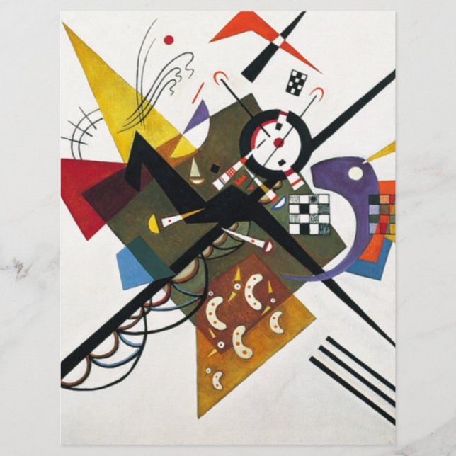 Kandinsky Sur Blanc Deux Peintures Abstraites (Devant)