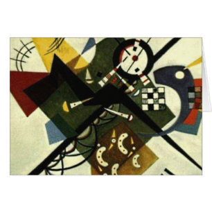 Kandinsky Sur White II Abstrait Painting Card
