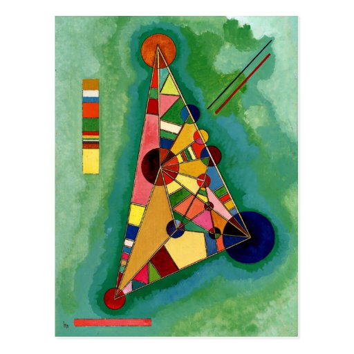 Kandinsky Triangle Multicolore Carte Postale Zazzle 3570