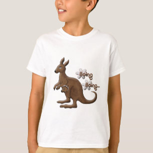 Kangourou et kangourou de bébé dans le T-shirts 