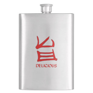 Kanji Flacon en acier inoxydable rouge délicieux