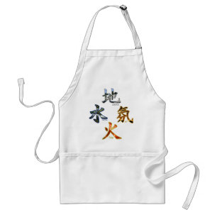 Kanji : Quatre éléments - tablier #2