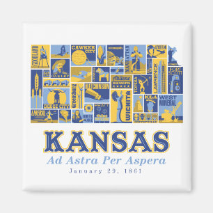 Kansas - Ad Astra Per Aspera - Magnet Carré