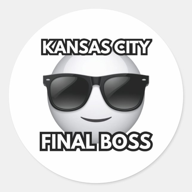 Kansas City Boss Final Émoji Autocollant Cool (Devant)