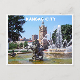 Kansas City Plaza Fontaine Photo Carte postale
