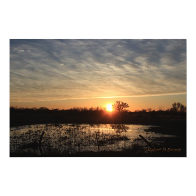 Kansas Coucher de soleil avec réflexion Photo élar (Devant)