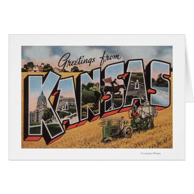 Kansas (Scène de remorquage et de soulier de foin) (Devant horizontal)