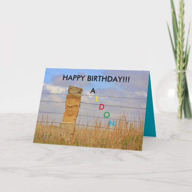 Kansas Stone Post carte d'anniversaire (Devant)